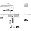 Смеситель для раковины Orans OLS-К1078 1078K00 белый / хром