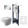 Инсталляция с подвесным унитазом и клавишей AM.PM Sense IS49051.741700