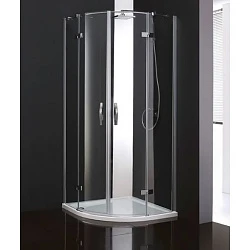 Душевой уголок Cezares Bergamo 100x100см BERGAMO-R-2-100-ARCO-C-Cr профиль хром, стекло прозрачное