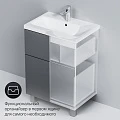 Тумба с раковиной AM.PM Gem 60 напольная, графит матовый