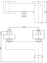 Смеситель Aquanet Cubic SD90447 для душа