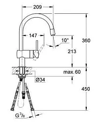Смеситель для кухни Grohe Minta 32918DC0 хром