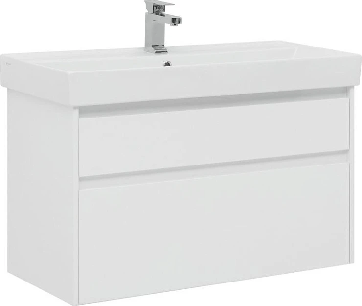 Тумба с раковиной Aquanet Nova Lite 100 245252 белая