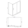 Душевой уголок Bravat Stream 80x120см BS120.3103S профиль хром, стекло прозрачное
