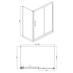 Душевой уголок Bravat Stream 80x120см BS120.3103S профиль хром, стекло прозрачное