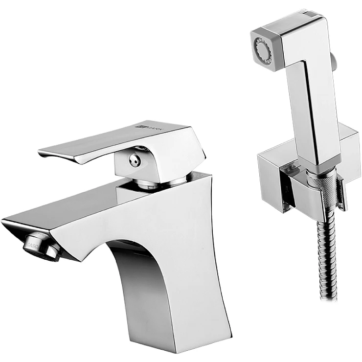 Смеситель для раковины Lemark Unit LM4516C с гигиеническим душем, хром