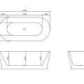 Акриловая ванна BelBagno 170x80 BB405-1700-800 белая глянцевая