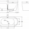Акриловая ванна BelBagno 170x80 BB71-170 белая глянцевая