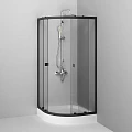 Душевой уголок AM.PM X-Joy 90x90см W88E-205-090BT профиль матовый черный, стекла прозрачные