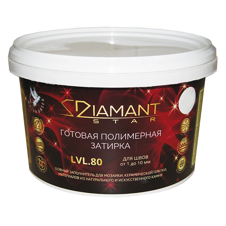 Полимерная затирка Diamant Star 80 Color база белый 2кг
