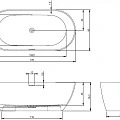 Ванна из искусственного камня Riho Bilbao 170x80 B118001105 белая матовая