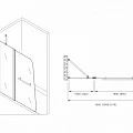 Шторка на ванну ABBER Ewiges Wasser 100x140см AG50100B профиль черный, стекло прозрачное