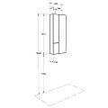 Шкаф Aquaton Мишель 43см 1A244203MIX40 дуб эндгрейн / белый
