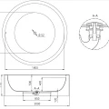 Ванна из искусственного камня Salini ISOLA 200x200 отдельностоящая 101111MRF белая матовая