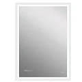 Зеркало LED 080 design pro 60x85 с подсветкой часы с антизапотеванием прямоугольное