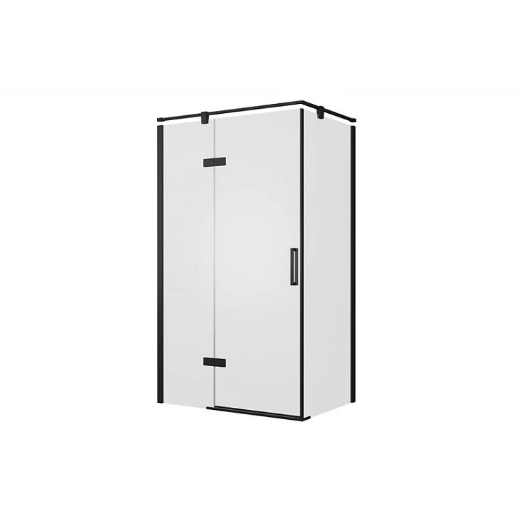 Душевой уголок Bravat Blackline 80x120см BS120.3112AB профиль черный, стекло прозрачное