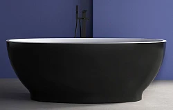 Акриловая ванна ABBER 165x80 AB9207MB черная матовая