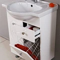 Тумба под раковину Aquaton Лиана 60 М1A162901LL010 с бельевой корзиной, белая