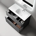 Тумба под раковину Sancos Folk Floor 100 FL100FRGS правая, напольная, Grey soft