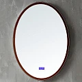 Зеркало для ванной ABBER Stein AS6610BR с подсветкой, коричневое
