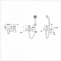 Смеситель для ванны с душем Bravat Line F65299C-B-RUS хром