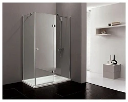 Душевой уголок Cezares Verona 90x80см VERONA-W-AH-1-90/80-P-Cr-R профиль хром, стекло рифленое