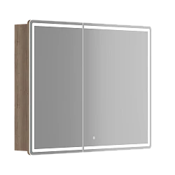 Зеркало-шкаф Sancos Mirror 100 MI100EG с подсветкой, дуб галифакс натуральный