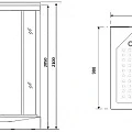 Душевая кабина Niagara Luxe 90x90см NG-7701DG профиль золото