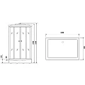 Душевая кабина Niagara Luxe 120х90см NGL-7711G R профиль золото