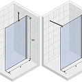 Душевая перегородка Riho Novik Z400 90см G003029120 профиль хром, стекло прозрачное