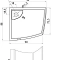 Душевой уголок Aquanet IVA 100x90см L 182521+180597 левая, профиль хром, стекло прозрачное