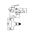 Смеситель для ванны с душем Kordi LOWRENCE KD 7804 - C5 белый/золото
