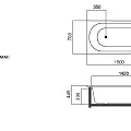 Акриловая ванна AM.PM Spirit 150x70 с гидромассажем W72W-150-070W1D белая глянцевая