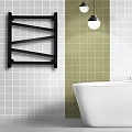 Полотенцесушитель электрический Маргроид Зигзаг Ferrum 60*50 см, профильный, 5 вставок, черный