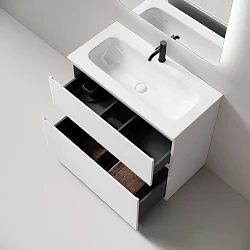 Тумба с раковиной Sancos Folk Floor 90 напольная, Bianco