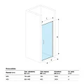 Душевая дверь в нишу Excellent Mazo 80см KAEX.3005.1010.8000.LP профиль хром, стекло прозрачное