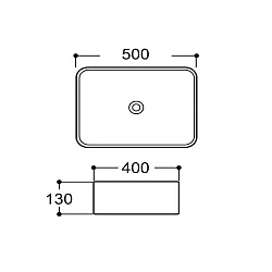 Раковина накладная Avimano Vision 1245022 черная матовая
