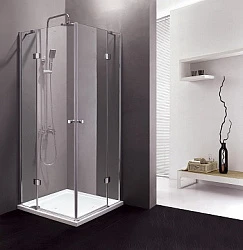 Душевой уголок Cezares Verona 100x90см VERONA-W-AH-2-100/90-P-Cr-R профиль хром, стекло рифленое