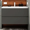 Тумба с раковиной Art&Max Bianchi 90 AM-Bianchi-900-2C-SO-GM серая матовая