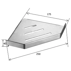 Полка Boheme New Venturo 10318-G угловая, золото глянец