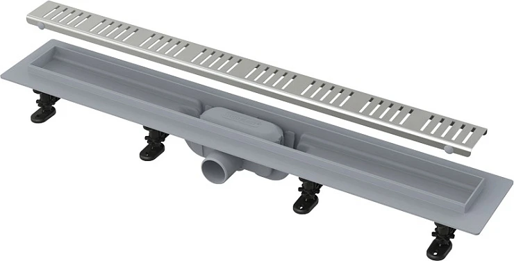Душевой лоток AlcaPlast APZ10-Simple 650M с решеткой и опорами, хром