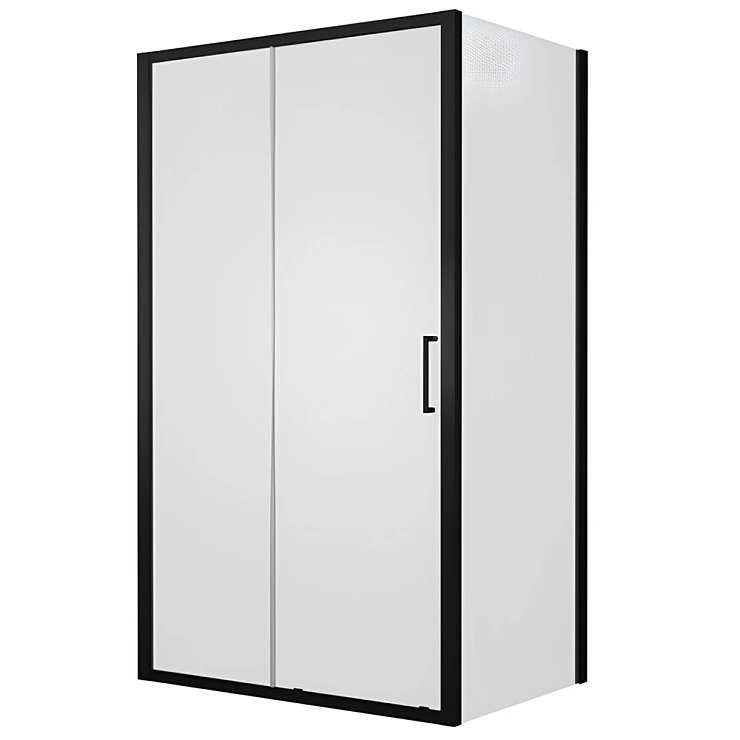 Душевой уголок Bravat Blackline 120x80см BS120.3101B профиль черный, стекло прозрачное