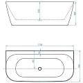 Акриловая ванна Allen Brau Priority 170x78 2.31003.20/PGM белая глянец, платиново-серый