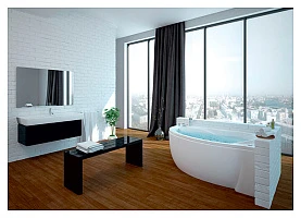 Акриловая ванна Azario PAOLINA 170x97 правосторонняя AV.0071170 белая глянцевая