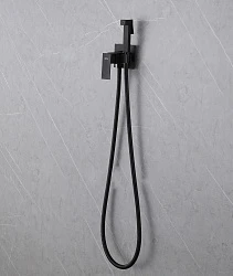 Гигиенический душ ABBER Daheim AF8226B со смесителем, черный матовый