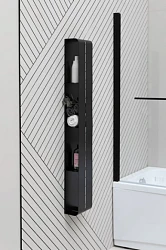 Полка Aquanet Магнум 302228 вертикальная, черная