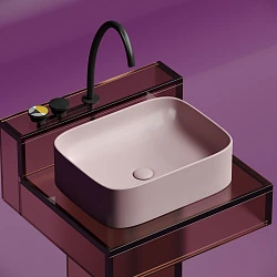 Раковина накладная Ceramica nova Element 505*380*150мм CN6052MP розовая матовая