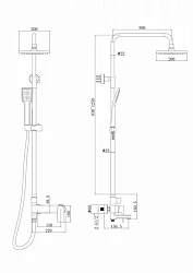 Душевая стойка Bravat Real F6333367CP-A-RUS хром