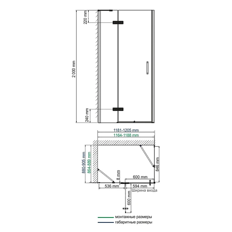 Душевой уголок Wasserkraft Aller 120x90см 10H07LWHITE профиль хром/белый, стекло прозрачное