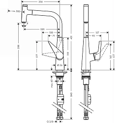 Смеситель Hansgrohe Talis Select S 72821800 для кухонной мойки